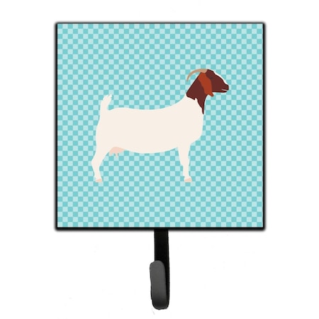 Carolines Treasures Boer Goat Blue Check Leash or Key Holder BB8060SH4